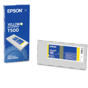  Epson Yellow Photographic Dye Ink Cartridge for the Stylus Pro 10000 & 10600 Wide Format Inkjet Printers. 