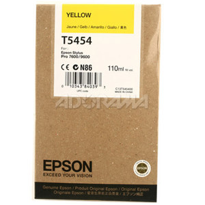  Epson Yellow Photo Dye Ink Cartridge for the Stylus Pro 7600 and 9600 Inkjet Printers, 110ml. 