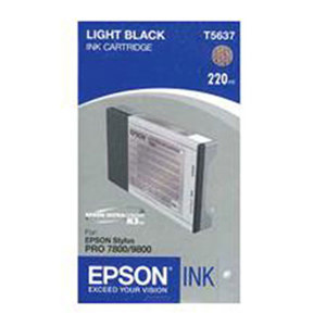  Epson Light Black UltraChrome K3 Ink Cartridge for the Stylus Pro 7800 and 9800 Inkjet Printers, 220ml 