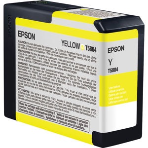  Epson Yellow 80 ml UltraChrome K3 Ink Cartridge for Stylus Pro 3800 & Stylus Pro 3880 