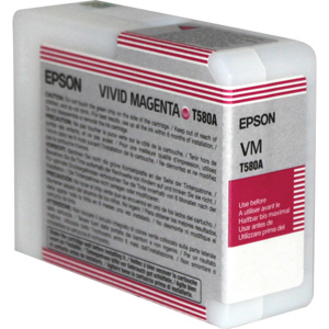  Epson Vivid Magenta 80 ml UltraChrome K3 Ink Cartridge for the Stylus Pro 3880 Wide Format Inkjet Printer. 