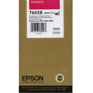  Epson UltraChrome 220 ml. K3 Magenta Pigment Based Ink for the Stylus Pro 7800 & 9800 Inkjet Printers 