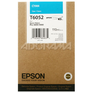  Epson UltraChrome 110 ml. K3 Cyan Pigment Based Ink for the Stylus Pro 4880 Inkjet Printers 