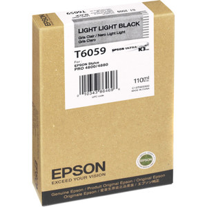  Epson UltraChrome 110 ml. K3 Light, Light Black Pigment Based Ink for the Stylus Pro 4880 Inkjet Printers 