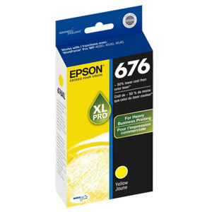  Epson 676XL Durabrite Ultra XL Yellow Ink Cartridge 