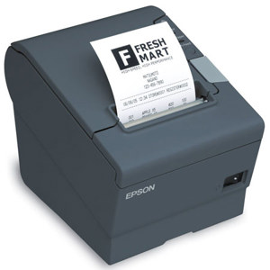  Epson TM-T88V Thermal Receipt Printer, Monochrome, 11.8"/second Speed, 4KB Memory, 25-pin RS-232C, Gray 