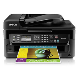  Epson WorkForce WF-2540 All-In-One Printer, 9ppm Black/ 4.7ppm Color, 5760 x 1440 dpi, 2.5" LCD Screen - Print, Copy, Scan, Fax 