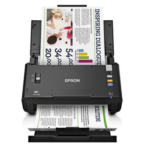  Epson WorkForce DS-560 Wireless Color Document Scanner, 26ppm/52ipm (at 300dpi), 600dpi Optical/75-1200dpi Output, 50 Sheets, USB 2.0/Wi-Fi 