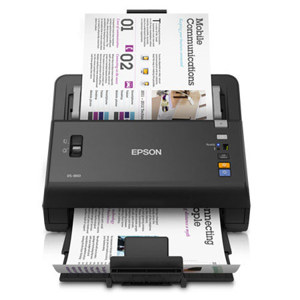 Epson WorkForce DS-860 Wireless Color Document Scanner, 65ppm/130ipm (at 30dpi), 600dpi Optical/75-1200 dpi Output, 80 Sheets ADF, USB 2.0 