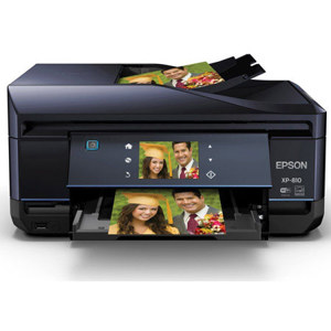  Epson Expression Premium XP-810 All-in-One Printer, 14ppm Black /11ppm Color ISO, 5760x1440 dpi, 100 Sheets Input Tray Capacity - Print, Copy, Scan, Fax 