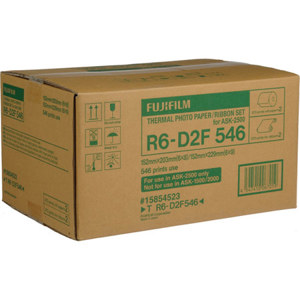  Fujifilm 6x8" / 6x9" Media for ASK2500 Dye Sub Printer, 2 Rolls of 273 Sheets 