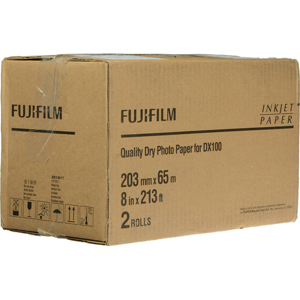  Fujifilm DX100 InkJet Paper Lustre - 8" x 213' - 2 Rolls 