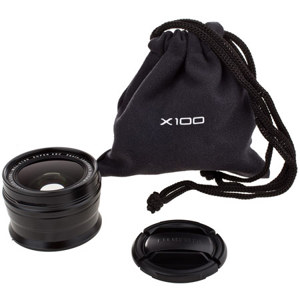  Fujifilm WCL-X100 0.8x Wide Conversion Lens for X100 Digital Camera - Black 
