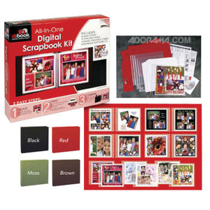  d:Book All-In-One 8x8" Digital Scrapbook Album Kit with Software CD with over 100 Templates Included, Brown. 
