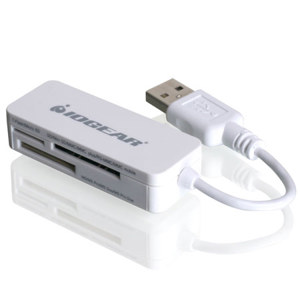 Iogear 12-in-1 Pocket Card Reader / Writer, White: Picture 1 regular