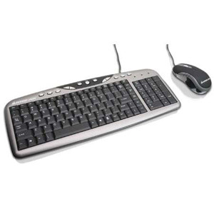 Iogear Compact Desktop Wired Keyboard and Mouse Set GKM502