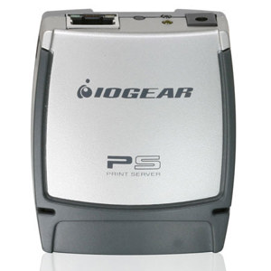  Iogear Single Port USB-2 to Ethernet (RJ-45) Print Server 