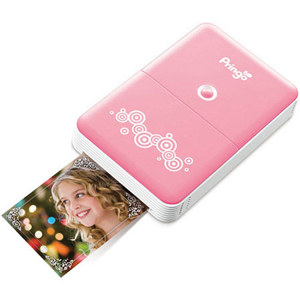  HiTi Pringo P231 Dye Sublimation Portable Photo Printer for Smartphones, 2.1x3.4" Prints, 65sec Print Speed, 290dpi Resolution, 10 Sheets Paper Capacity, Wi-Fi, Baby Pink 