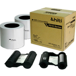  HiTi P510 5x7 Ribbon & Paper Case, for Total of 380 5x7" Prints 
