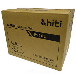  HiTi P910L 8x10 Ribbon & Paper Case, Two (2) Rolls each for 120 8x10" Prints - Total 240 Prints 