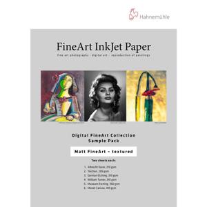  Hahnemuhle Matte FineArt Textured Archival Inkjet Paper Sample Pack, 8.5x11", 12 Sheets 