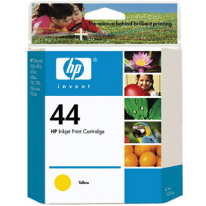  HP #44 Yellow Ink Cartridge for Many Designjet Series Inkjet Printers. 