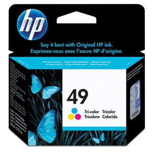  HP #49 Tricolor Ink Cartridge for Many Deskjet, DeskWriter & OfficeJet Inkjet Printers. 