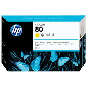  HP C4848A 80 350-ml Yellow Ink Cartridge for Designjet 1000 Printers 