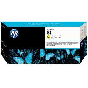  HP C4953A 81 Yellow Dye Printhead and Printhead Cleaner 