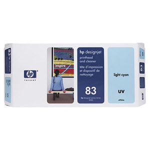  HP 83 Light Cyan UV Printhead and Cleaner 
