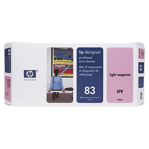  HP C4965A 83 Light Magenta UV Printhead and Printhead Cleaner 