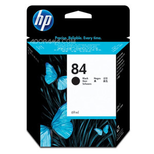  HP # 84 Black Ink Cartridge for Many Designjet Inkjet Printers, 69ml. 
