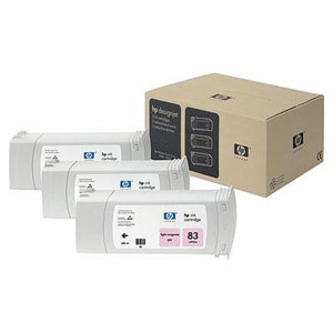  HP 83 3 Pack 680-ml Light Magenta UV Ink Cartridges 