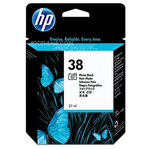  HP 38 Photo Black Pigment Ink Cartridge with Vivera Inks for the Photosmart PRO Inkjet Printers. 