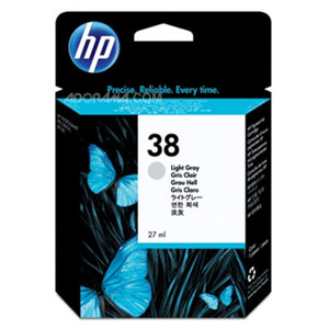  HP 38 Light Gray Pigment Ink Cartridge with Vivera Inks for the Photosmart PRO Inkjet Printers. 