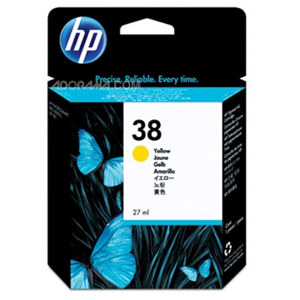  HP 38 Yellow Pigment Ink Cartridge with Vivera Inks for the Photosmart PRO Inkjet Printers. 