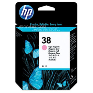  HP 38 Light Magenta Pigment Ink Cartridge with Vivera Inks for the Photosmart PRO Inkjet Printers. 
