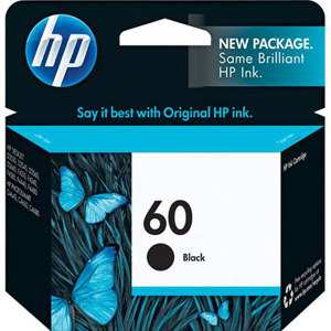  HP 60 Black Inkjet Print Cartridge #CC640WN (Yield Approx.200 Copies) 