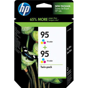  HP #95 2-Pack Tri-Color Inkjet Cartridges for Assorted  Pinters Yield: 550 Pages each (Total: 1100 Pages) 