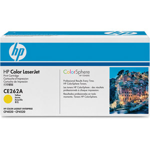 HP CE262A Toner Cartridge, Government, 11000 Pages Print Yield, Yellow 