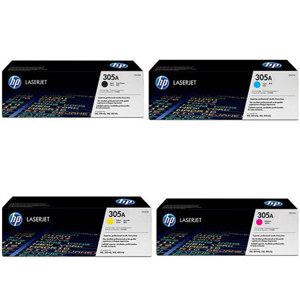  HP Complete 4 Color Toner Set for 300/400 Series Printers 