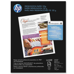  HP CG988A Premium Glossy Presentation Paper, 8.5x11", 250 Sheet 