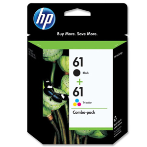  HP 61 Ink Cartridge Combo Pack, Cyan, Magenta, Yellow, Black 