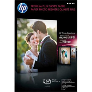  HP Premium Plus Soft Glossy Photo Inkjet Paper, 8.5x11", 25 Sheets 