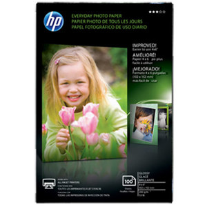  HP Everyday 4X6" Glossy Photo Paper, 100 Sheets 