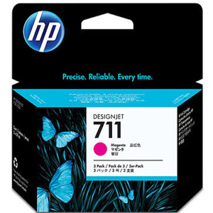  HP 711 29ml Magenta Ink Cartridge, 3 Pack 
