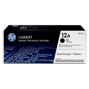  HP Q2612D 12A Black Dual Pack Toner Cartridges for Laserjet Printers 