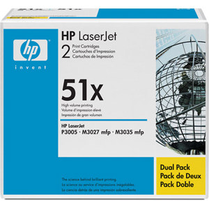  HP Q7551XD Dual-Pack Black Toner Cartridge 