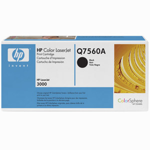  HP Color LaserJet Q7560A Black Print Cartridge for various  printers, Yield: 6,500 Pages 
