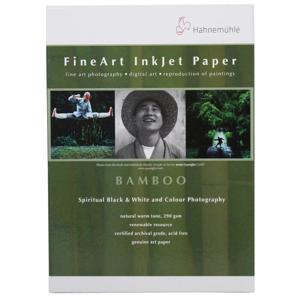  Hahnemuhle Fine Art Bamboo Fiber Natural White, Smooth Warm Tone Inkjet Paper, 290gsm, 8.5x11", 25 Sheets 